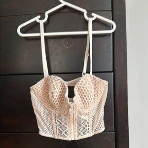 Victoria's Secret Cream Lace Bustier Bra